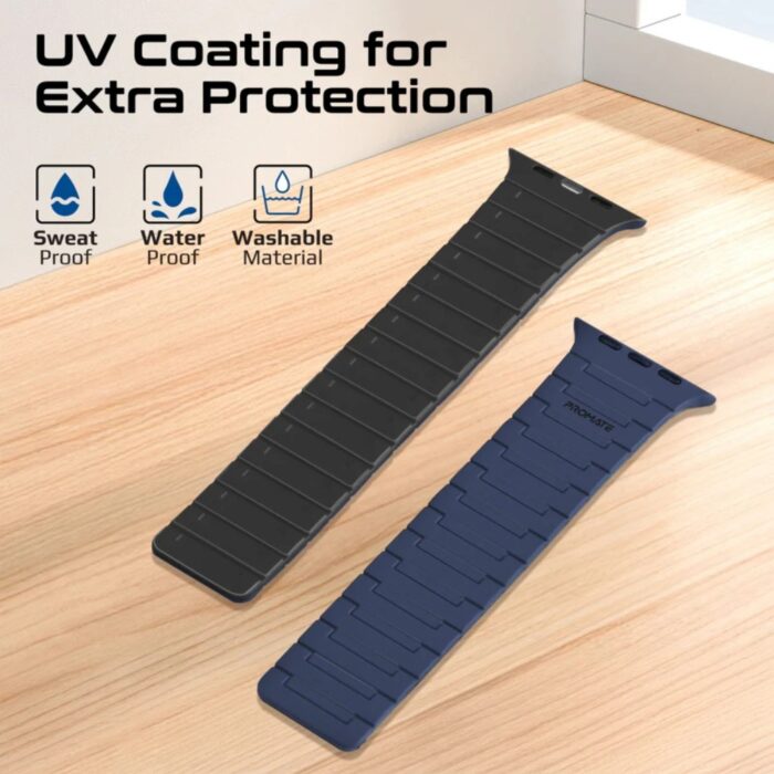 Promate MagBand-MS Premium Magnetic Silicone Watch Band - Image 3
