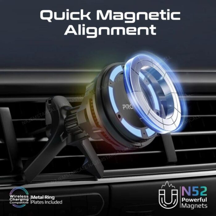 Promate MagChill-GA 15W MagSafe Wireless Charger Mount - Image 3