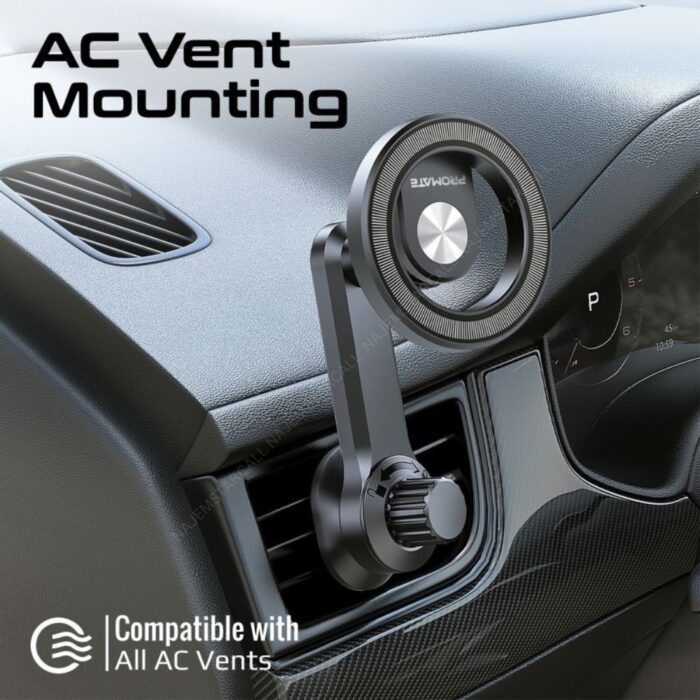Promate MagHoop-AV MagGrip AC Vent Phone Holder - Image 3