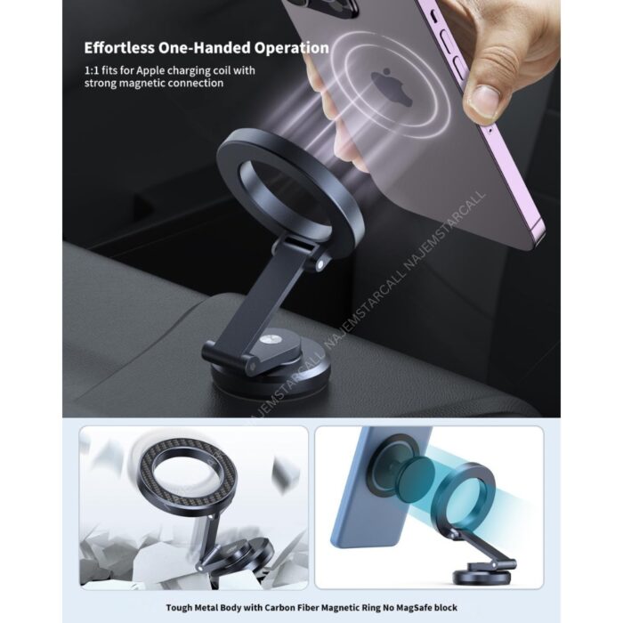 Promate MagHoop-HG MagGrip Foldable Magnetic Phone Holder - Image 3