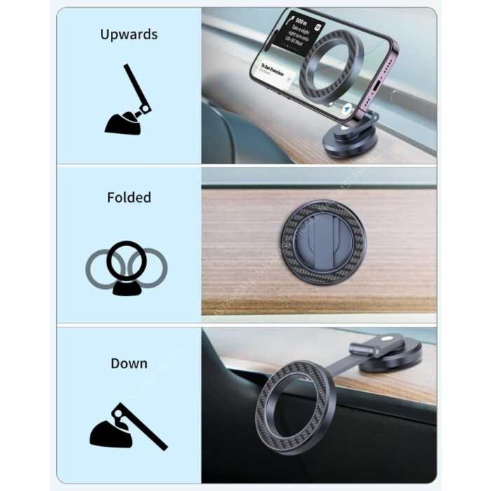 Promate MagHoop-HG MagGrip Foldable Magnetic Phone Holder - Image 6