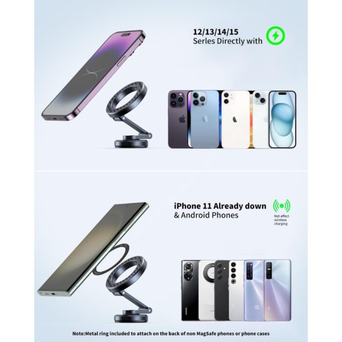 Promate MagHoop-HG MagGrip Foldable Magnetic Phone Holder - Image 4