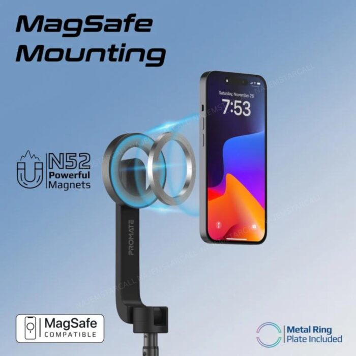 Promate MagStick MagSafe Compatible Foldable Selfie Stick - Image 4