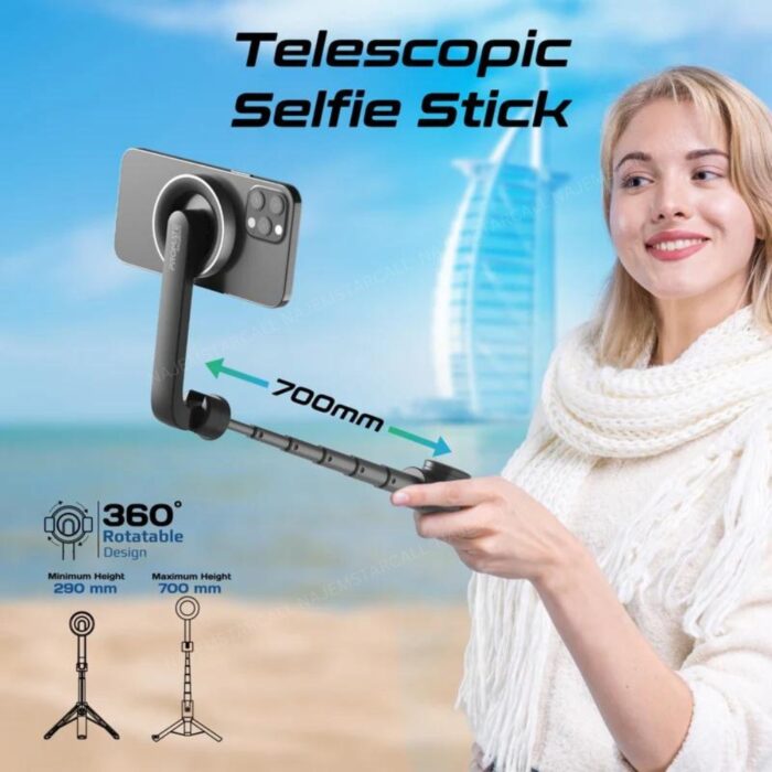 Promate MagStick MagSafe Compatible Foldable Selfie Stick - Image 2