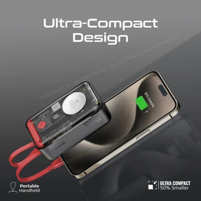 Promate Mavrix 35W Transparent Power Bank - Image 11