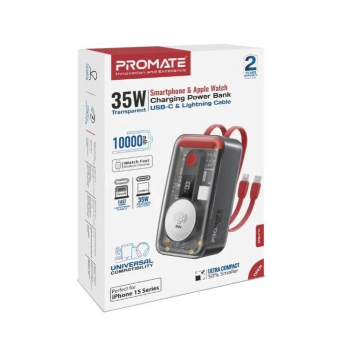 Promate Mavrix 35W Transparent Power Bank - Image 12