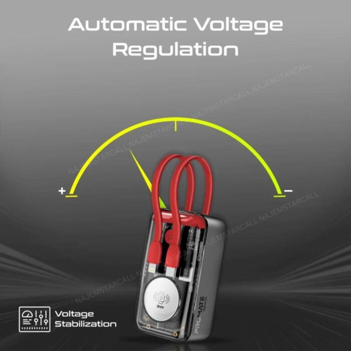 Promate Mavrix 35W Transparent Power Bank - Image 8