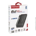 Promate MediaHub-C6 6 in 1 USB-C Media Hub 100W PD - Image 7