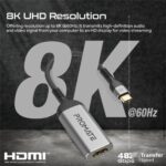 Promate MediaLink-8K 8K@60Hz CrystalClarity USB-C to HDMI Adapter - Image 2