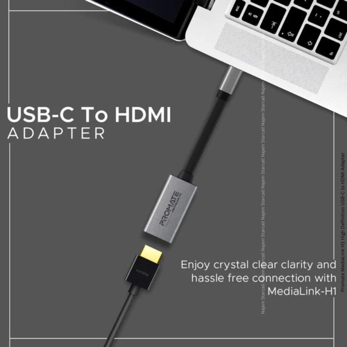 Promate MediaLink-H1 High Definition USB-C to HDMI Adapter - Image 2
