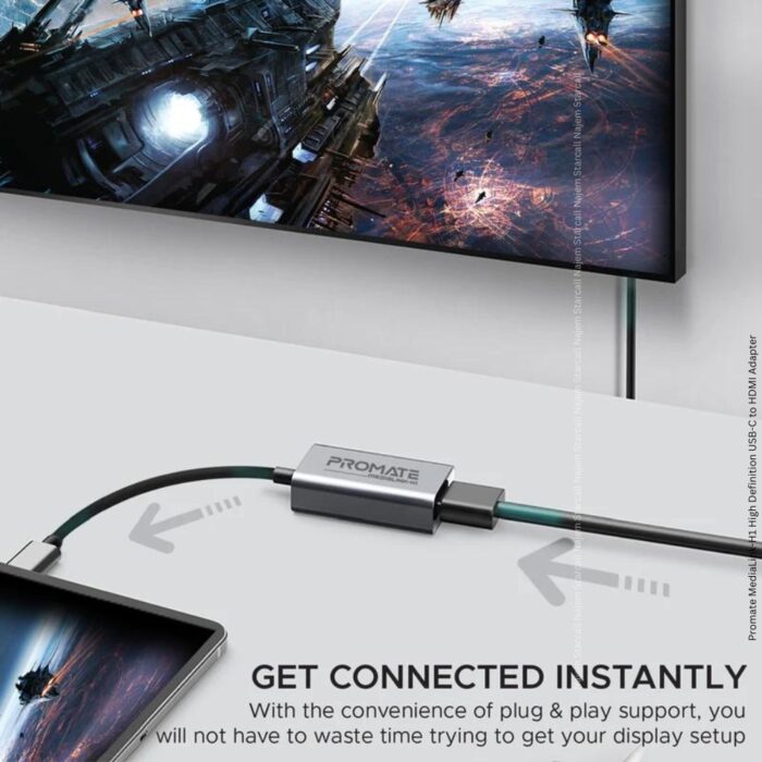 Promate MediaLink-H1 High Definition USB-C to HDMI Adapter - Image 5
