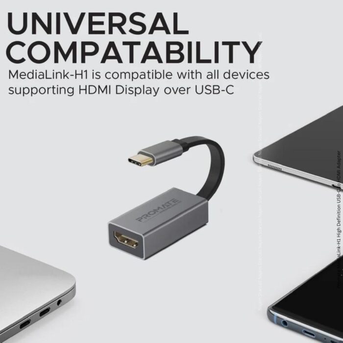 Promate MediaLink-H1 High Definition USB-C to HDMI Adapter - Image 6