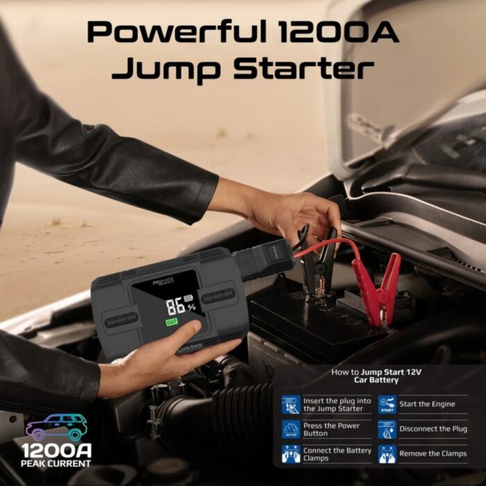 Promate PatrolPack-3 1200A 12V Jump Starter - Image 3
