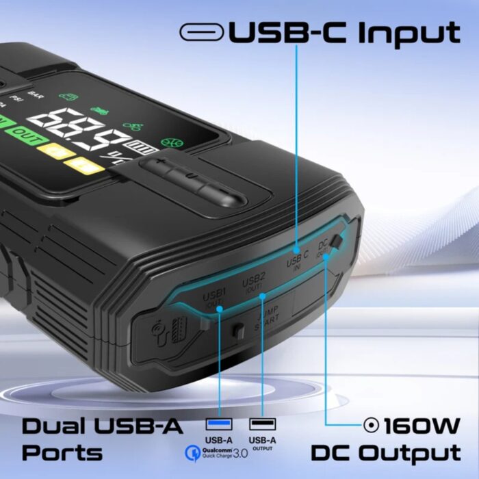 Promate PatrolPack-3 1200A 12V Jump Starter - Image 7