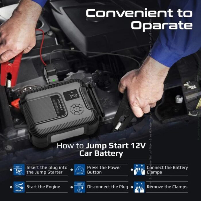 Promate Patrolpack 1200A 12V Heavy Duty Car Jump Starter - Image 10