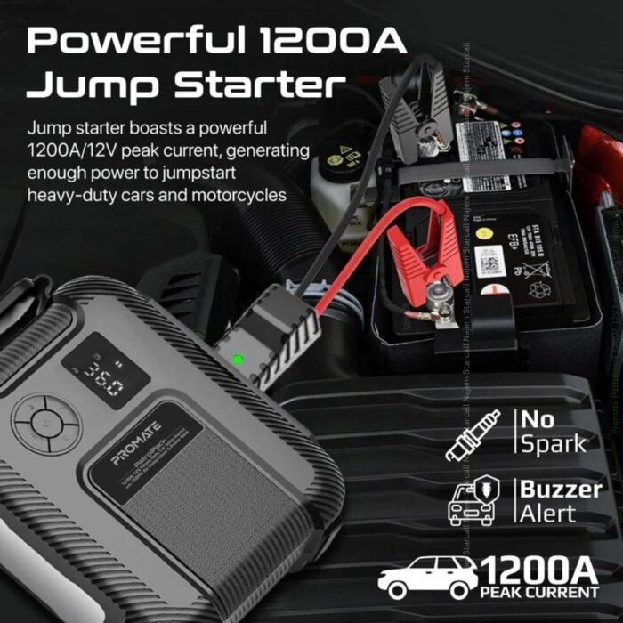 Promate Patrolpack 1200A 12V Heavy Duty Car Jump Starter - Image 3