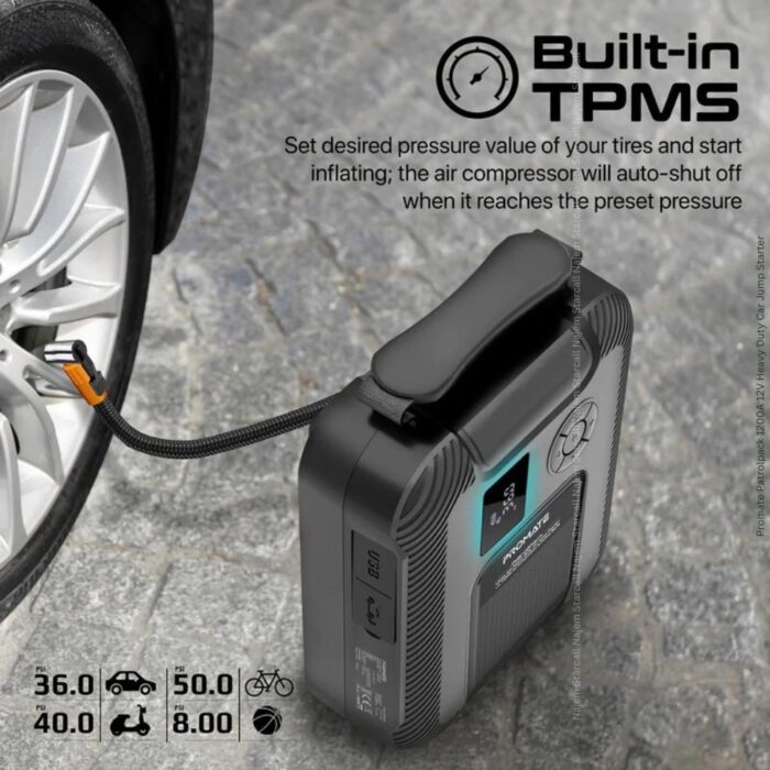Promate Patrolpack 1200A 12V Heavy Duty Car Jump Starter - Image 6