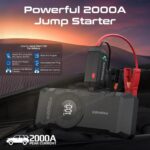 Promate PatrolPack-2 2000A 12V Jump Starter Power Bank Air Compressor LED Flashlight - Image 4