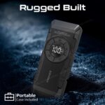 Promate PatrolPack-2 2000A 12V Jump Starter Power Bank Air Compressor LED Flashlight - Image 7