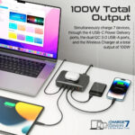 Promate PowerBase-GaN100 GaNFast 100W Power Delivery Charging Station - Image 2