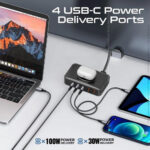 Promate PowerBase-GaN100 GaNFast 100W Power Delivery Charging Station - Image 6