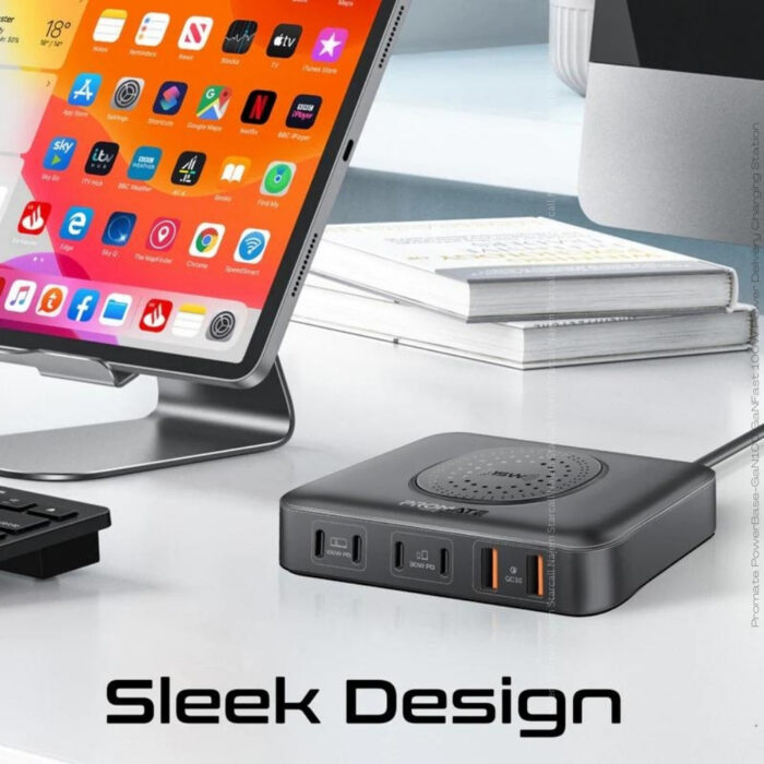 Promate PowerBase-GaN100 GaNFast 100W Power Delivery Charging Station - Image 7