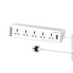 Promate PowerMatrix-5 Socket Power Strip with USB Ports UK Plug