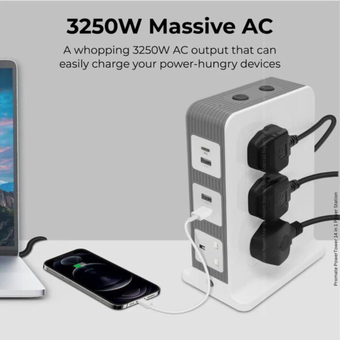 Promate PowerTower 14 in 1 Power Station - Image 3