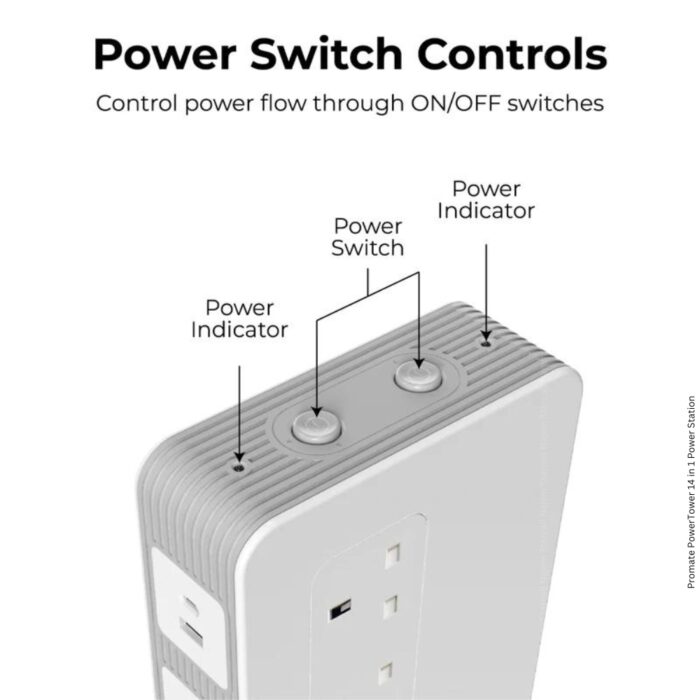 Promate PowerTower 14 in 1 Power Station - Image 5