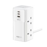 Promate PowerTower-70W Multi-Port Charging Station with Quad AC Sockets