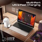 Promate PowerTower-70W Multi-Port Charging Station with Quad AC Sockets - Image 2