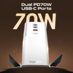 Promate PowerTower-70W Multi-Port Charging Station with Quad AC Sockets - Image 3