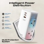 Promate PowerTower-70W Multi-Port Charging Station with Quad AC Sockets - Image 7