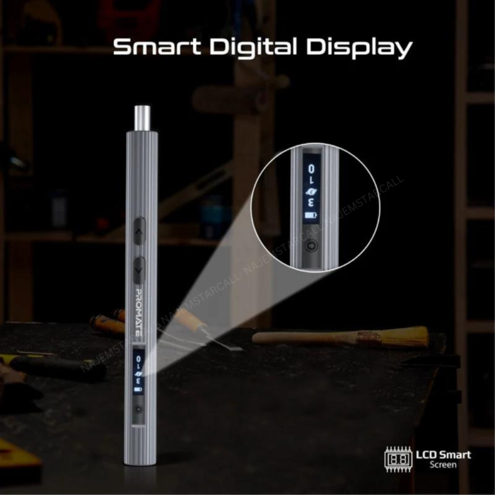 Promate ProTools-62A Cordless Electric Screwdriver Kit with LED Fill Light - Image 2