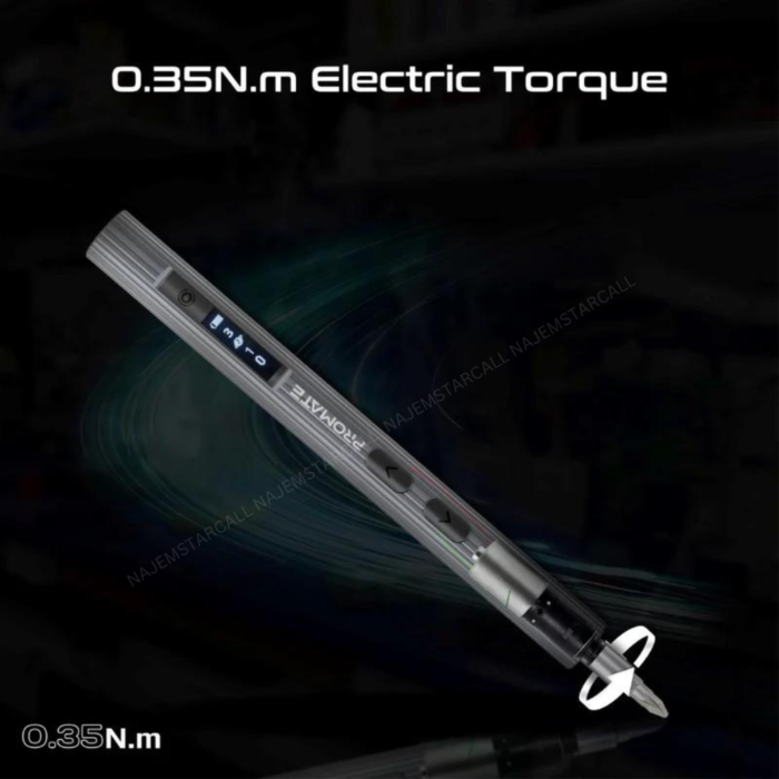 Promate ProTools-62A Cordless Electric Screwdriver Kit with LED Fill Light - Image 5