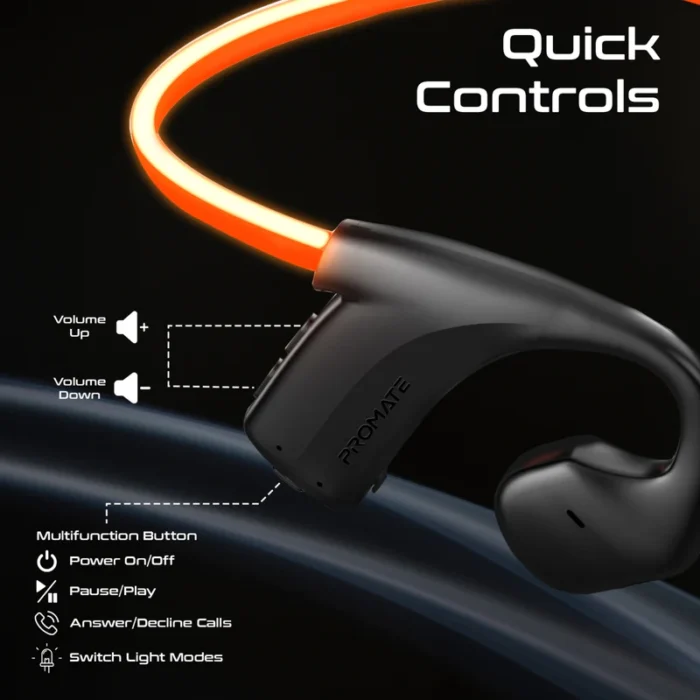 Promate RippleGlow Wireless Neckband Earphones - Image 9