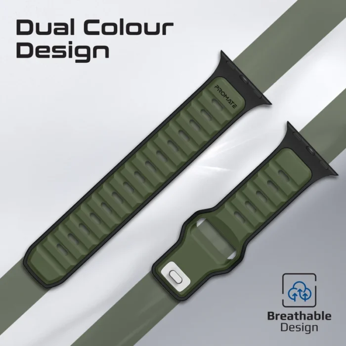 Promate SiliBand-DC Silicone Sporty Watch Band - Image 2