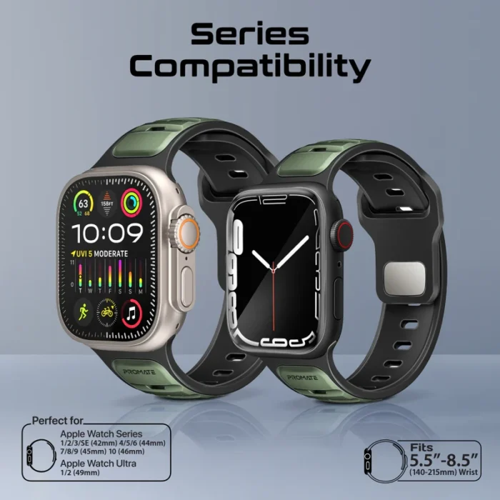 Promate SiliBand-DC Silicone Sporty Watch Band - Image 5