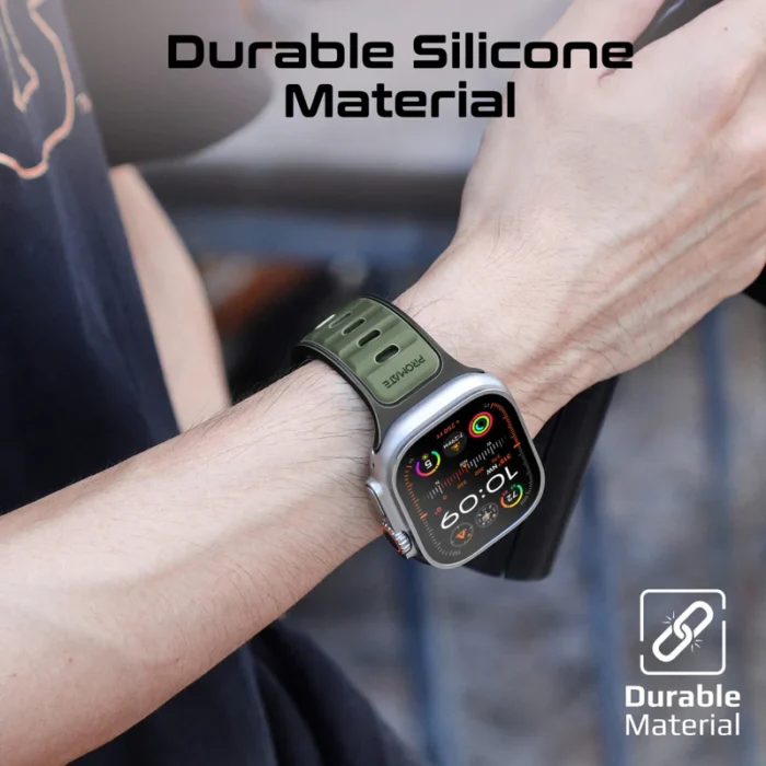 Promate SiliBand-DC Silicone Sporty Watch Band - Image 6