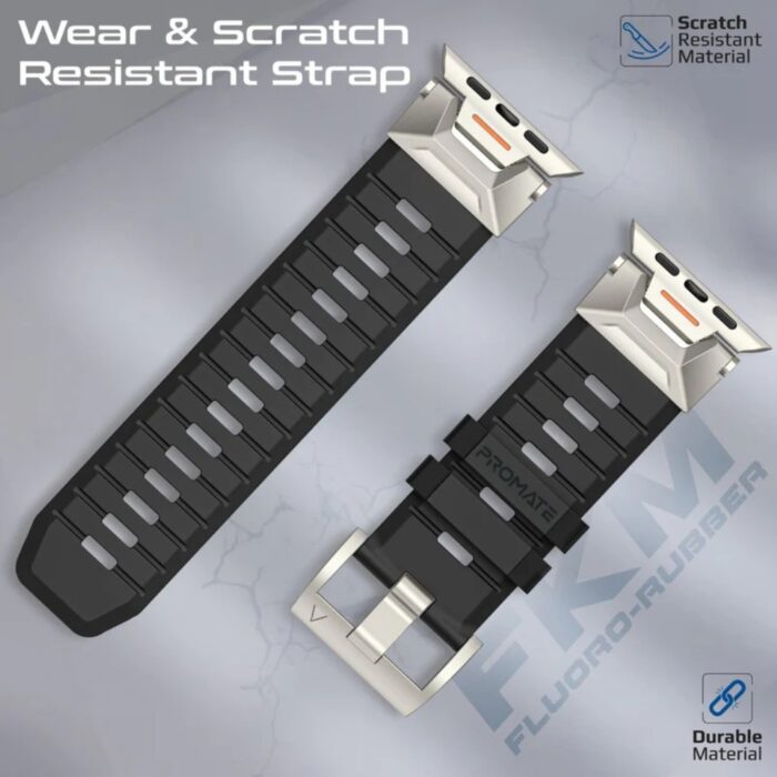 Promate SilicaBand-Pro Flouro-Rubber Watch Band - Image 5