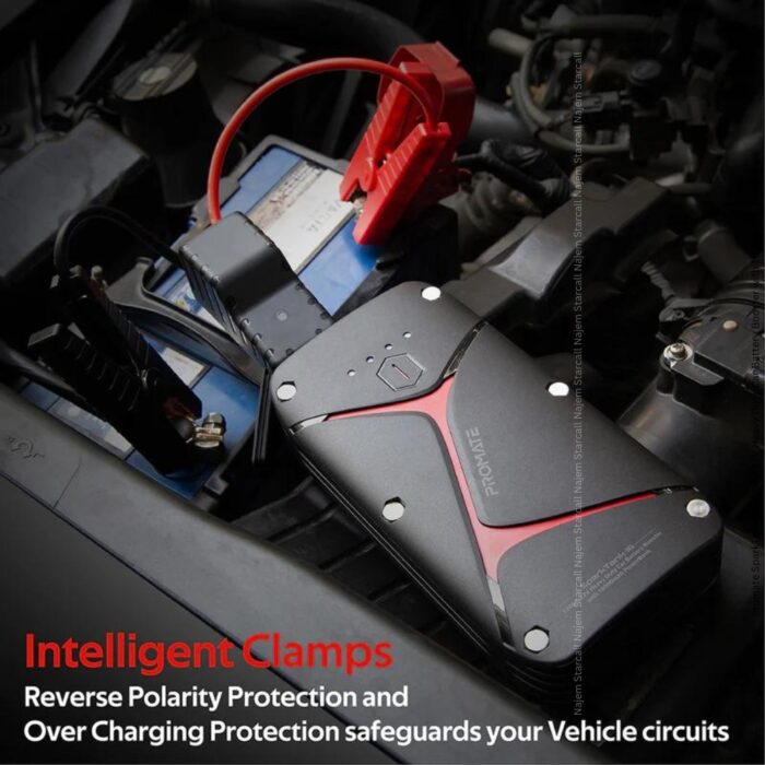 Promate SparkTank-16 1200A 12V Car Battery Booster with 16000mAh PowerBank - Image 7