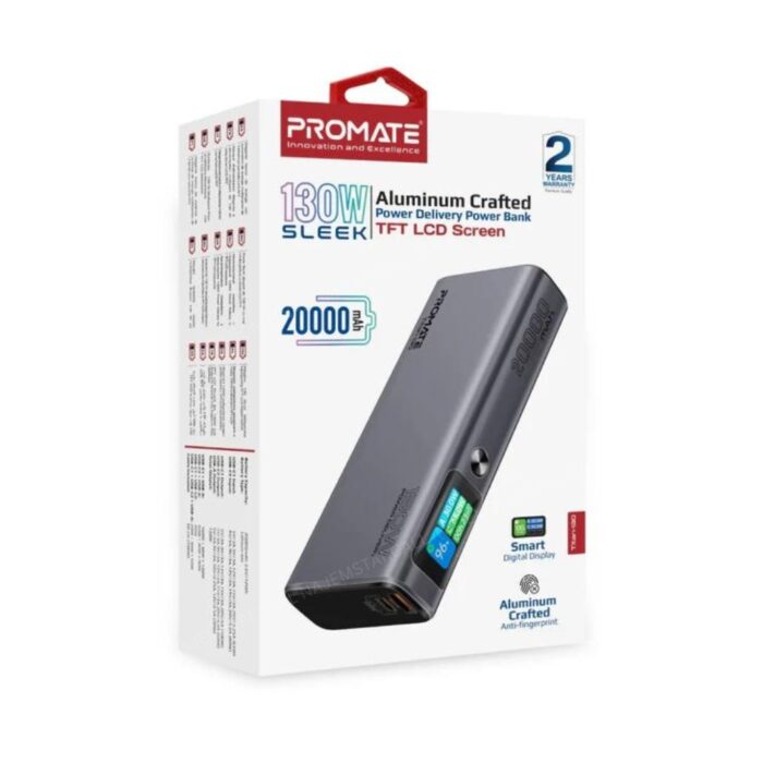 Promate Titan-130 Sleek 130W 20000mAh Power Bank - Image 11
