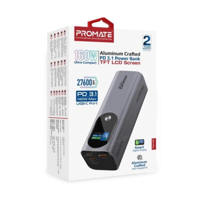 Promate Titan-160 Ultra-Compact 160W 27600mAh Power Bank - Image 11