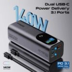 Promate Titan-160 Ultra-Compact 160W 27600mAh Power Bank - Image 3