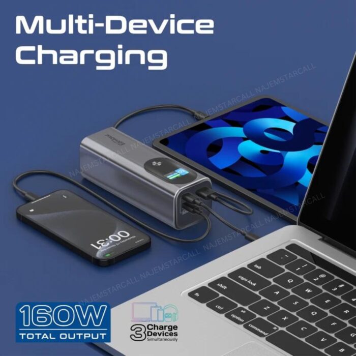 Promate Titan-160 Ultra-Compact 160W 27600mAh Power Bank - Image 7