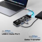 Promate TransHub-Pro 100W 11-in-1 Transparent Ultra-Fast Multiport USB-C Hub - Image 7