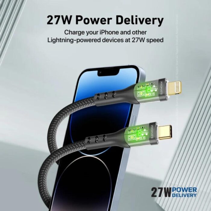 Promate TransLine-Ci 27W Power Delivery USB-C to Lightning Cable - Image 3
