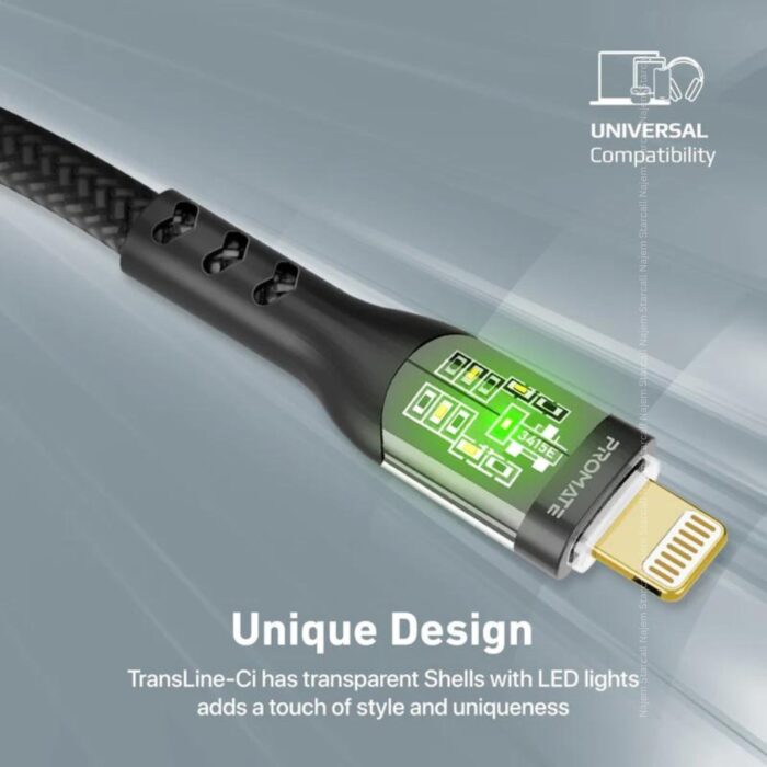 Promate TransLine-Ci 27W Power Delivery USB-C to Lightning Cable - Image 4
