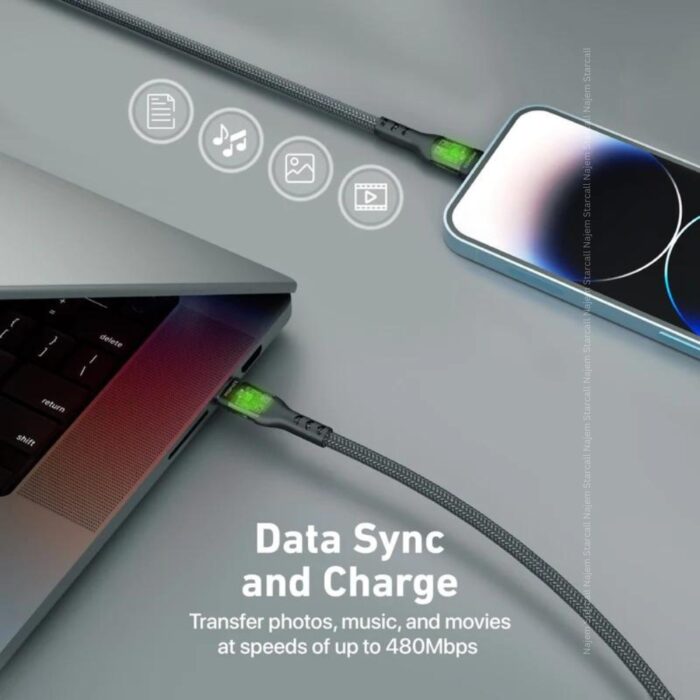 Promate TransLine-Ci 27W Power Delivery USB-C to Lightning Cable - Image 6