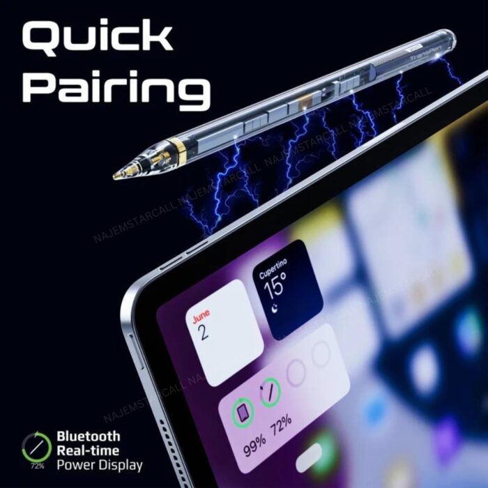 Promate Transpen Transparent Precision Active Stylus Pen with Palm Rejection - Image 8